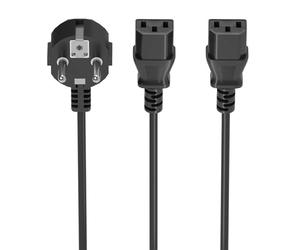AISENS - A132-0864 - Cavo di alimentazione CPU, CEE7/M-2XC13/H, nero, 1,8 m