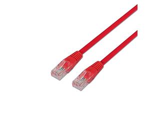 AISENS A133-0189 - Cavo di Rete Flessibile RJ45 (2 m, 10/100 MBit/s, Interruttore/Router/Modem/Pannello di connessione/Punto d’Accesso/campi di connessione), Colore Rosso