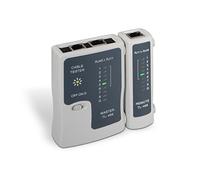 AISENS A142 - 0312 - Tester per Cavo RJ11/RJ12/RJ45, Colore: Grigio