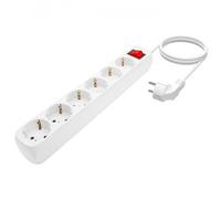 Aisens A154-0535 Multipresa con interruttore 6 prese bianche