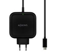 AISENS ASCH-1PD65WL-BK Caricabatterie per dispositivi mobili Nero Interno