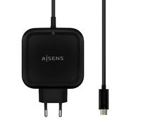 AISENS - ASCH-1PD65WL-BK - Caricatore 65W PD3.0 QC3.0 1XUSB-C 1.2M, nero