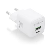 AISENS ASCH-25W2P014-W Caricabatterie per dispositivi mobili Universale Bianco AC Ricarica rapida Interno
