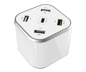 Aisens ASCH-5PQC-W Hub di ricarica USB-C/4xUSB 48W Bianco