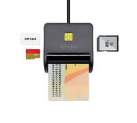 AISENS ASCR-SN02SD-BK Lector DNIe con Multilector de Tarjetas Negro