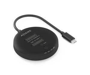 AISENS - ASDS-2M2N05-BK - Docking station da doppio alloggiamento M.2 NVMe a USB 3.2 GEN2x2, clone, nero
