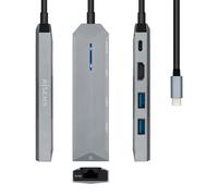 AISENS ASUC-5P003-GR replicatore di porte e docking station per notebook Cablato USB 3.2 Gen 1 (3.1 Gen 1) Type-C Grigio