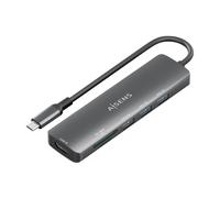 AISENS ASUC-6P024-GR replicatore di porte e docking station per laptop Cablato USB 3.2 Gen 1 (3.1 Gen 1) Type-C Grigio
