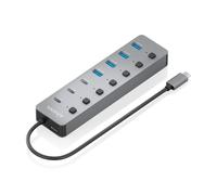AISENS - ASUC-8P044-GR - HUB USB3.2 Gen2 10G USB-C, USB-C/M-4xUSB-A/H+3xUSB-C/H+1xUSB-C/H PD3.0 100W, grigio, 30 cm