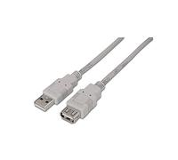 AISENS Cable ALARGADOR USB A101-0012 CONECTORES Tipo A Macho-Tipo A HEMBRA 1M Beige