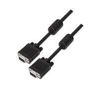 AISENS Cable SVGA con FERRITA. HDB15/M-HDB15/M. Negro. 3.0M