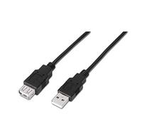 AISENS Cable USB ALARGO M/H 3M Negro