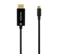 AISENS Cavo convertitore da USB-C a Displayport 8K@60Hz. USB-C/M-DP/M. nero. 0,8 m