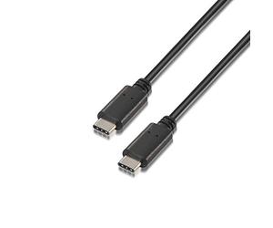 AISENS Cavo ISENS USB 2.0 USB Tipo C Maschio A USB Type-C Maschio 3A 2M Nero A107-0057
