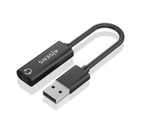 AISENS CONVERTITORE DA USB-A A AUDIO 48KHZ USB-A/M-JACK 3.5/H NERO 10CM
