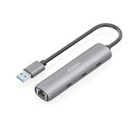 Hub USB Aisens ASUC-4P037-GR- 3xUSB Tipo-C- 1xRJ45- Gris