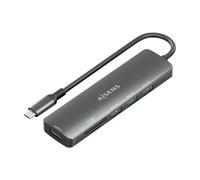 AISENS Docking USB Tipo-C ASUC-6P024-GR- 1xHDMI- 3xUSB- 1xLettore Schede- Grigio