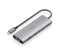 AISENS Docking USB Tipo ASUC-7P032-GR- 1xHDMI- 1xUSB- 2xUSB Tipo-C- 1xRJ45-1xLector Tarjetas- Gris