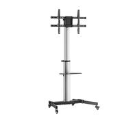 AISENS FT86TRE-197 Soporte de Suelo con Rueda Bandeja Dvd para Monitor/TV Hasta 50Kg 37"-86"