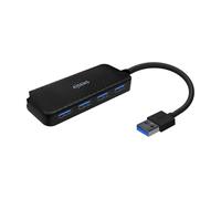 AISENS Hub USB 3.0, Tipo A/M-4x Tipo A/H, Nero, 15 cm