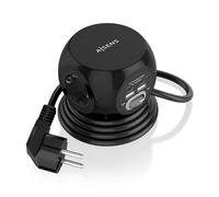Multipresa da Tavolo Multifunzione Aisens con 3 Prese + 2xUSB-C - 2xUSB-A - 1,4m - Colore Nero