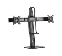 AISENS Soporte De Mesa Pro Contrapeso Giratorio E Inclinable Para 2 Monitores 6kg De 17-27P Negro