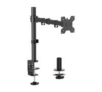 AISENS Supporto da tavolo eco girevole e inclinabile per monitor TV 10 kg 3 perni 1 bracci 17 32 nero