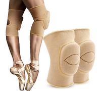 Aiseyi Ginocchiere Pallavolo Danza Spugna Spessa 20 mm Ginocchiera Morbida di Sostegno Del Ginocchio Manica Elastica per Bambina Donna Ginnastica Ritmica Yoga Balletto Pole Dance 1 paio