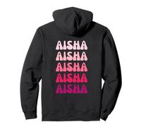 Aisha First Name Minimalist Design Felpa con Cappuccio