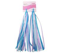 AISHEMI - Streamer per manubrio della bicicletta, scooter e trike, lunghezza 27,9 cm, con nastro satinato, facile da attaccare al manubrio del ciclo (blu+viola)