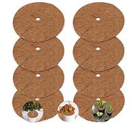 AISHOW 8 Pezzi Disco di Cocco Disco in Fibra di Cocco Pacciamatura Cocco Tappetino per Il Controllo delle Erbe Infestanti Protezione Invernale per Piante in Vaso Stuoia di Cocco 20cm