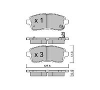 AISIN BPFO-1002 Kit pastiglie freni Anteriore per FORD Fiesta Mk6 Kastenwagen