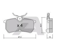 AISIN BPFO-2004 Kit pastiglie freni