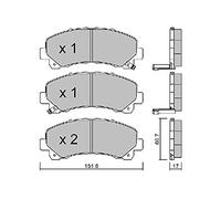 AISIN BPIS-1000 Kit pastiglie freni