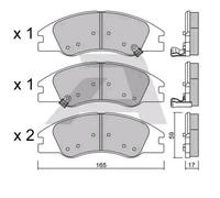 AISIN BPKI-1902 Kit pastiglie freni Anteriore per KIA CERATO (LD)