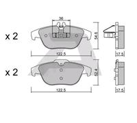 AISIN BPMB-2002 Kit pastiglie freni