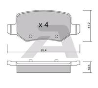 AISIN BPMB-2006 Kit pastiglie freni