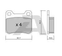 AISIN BPMB-2009 Kit pastiglie freni