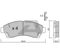 AISIN BPMZ-1905 Kit pastiglie freni