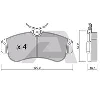 AISIN BPNI-1901 Kit pastiglie freni