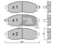 AISIN BPNI-1903 Kit pastiglie freni