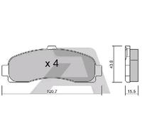 AISIN BPNI-1914 Kit pastiglie freni