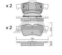 AISIN BPRE-2003 Kit pastiglie freni