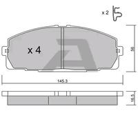 AISIN BPTO-1914 Kit pastiglie freni