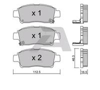 AISIN BPTO-1916 Kit pastiglie freni