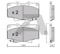 AISIN BPTO-1918 Kit pastiglie freni