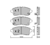 AISIN Kit pastiglie freni Anteriore per FORD Fiesta Mk6 Hatchback (JA8, JR8)