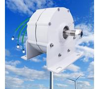 AISINILALAO 14000W Piccolo con alternatore in Fase basi-vedetta, Motore Elettrico a Magnete Permanente Alternatore AC AC 12V 24V 48V 220V applicabile alla Generazione di energia agricola/eolica,24V