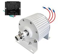 AISINILALAO 24V,Generatore a magneti permanenti gearless trifase da 1500 W, generatore di Turbine eoliche ad Acqua con alternatore da 110 V / 220 V CA con Controller (Bianco)
