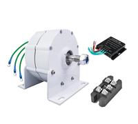 AISINILALAO 24v, Generatore a magneti permanenti Senza Ingranaggi da 12000W, generatore Eolico a Bassa velocità 12V-220V per Uso Marino con Base, Utilizzabile per Turbine eoliche e idrauliche